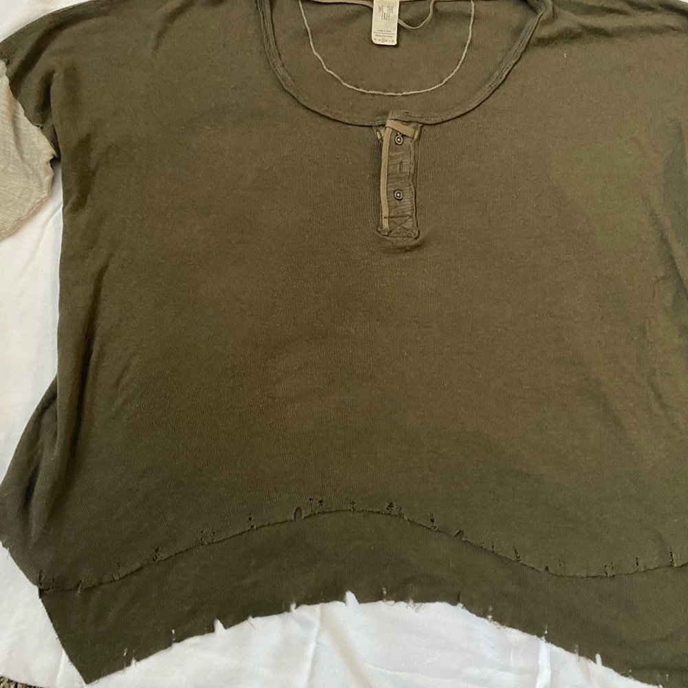 We The Free oversized henley tee